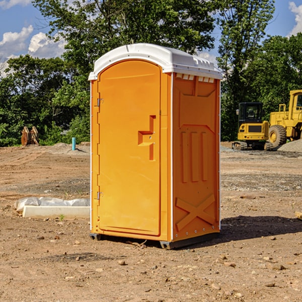 how often are the portable restrooms cleaned and serviced during a rental period in Gordon Nebraska